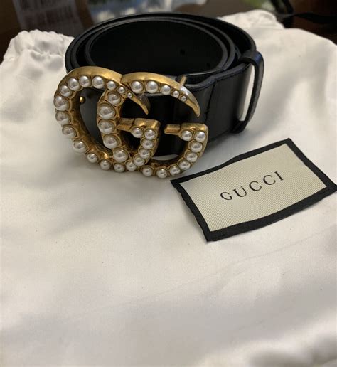 gucci pearl belt sizing|gucci pearl belt small.